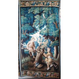Tapestry From The Royal Factory Of Aubuson "la Bascule" 18th Century