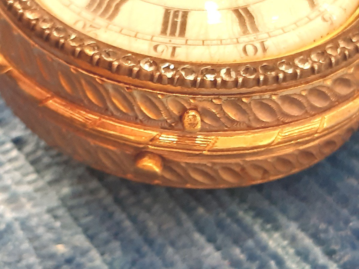 Bordier a Geneve,orologio in oro,metallo dorato,smalti e pietre semi preziose-photo-2