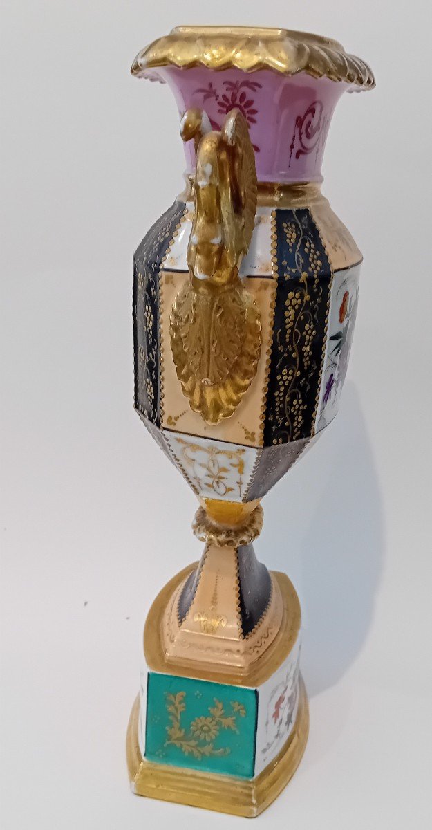 Vaso Impero in porcellana policroma-photo-1