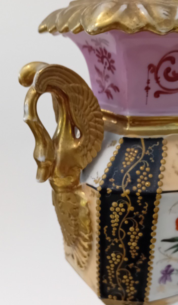 Vaso Impero in porcellana policroma-photo-2