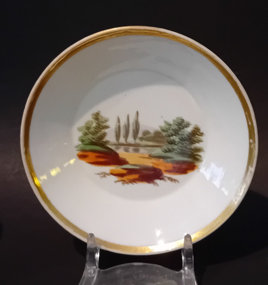 Bella tazzina con piattino da collezione in porcellana-photo-4
