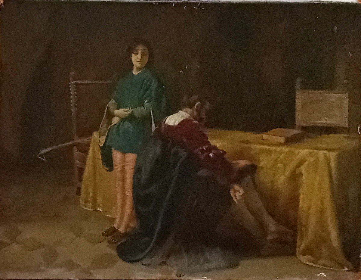 Dipinto ottocentesco italiano,olio su tela