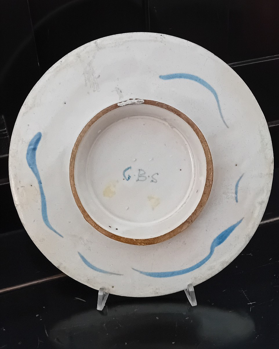 antica alzata in maiolica,fornace ligure del XVIIsecolo-photo-3