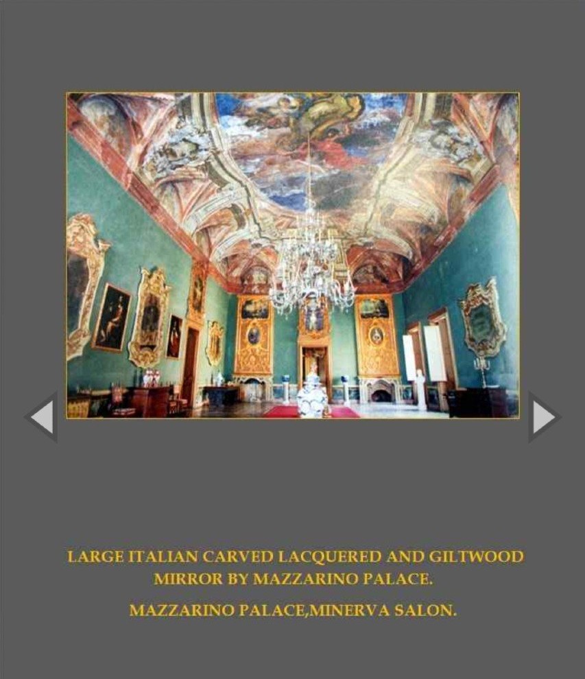 grande ed importante cornice barocca in legno dorato e laccato-photo-1