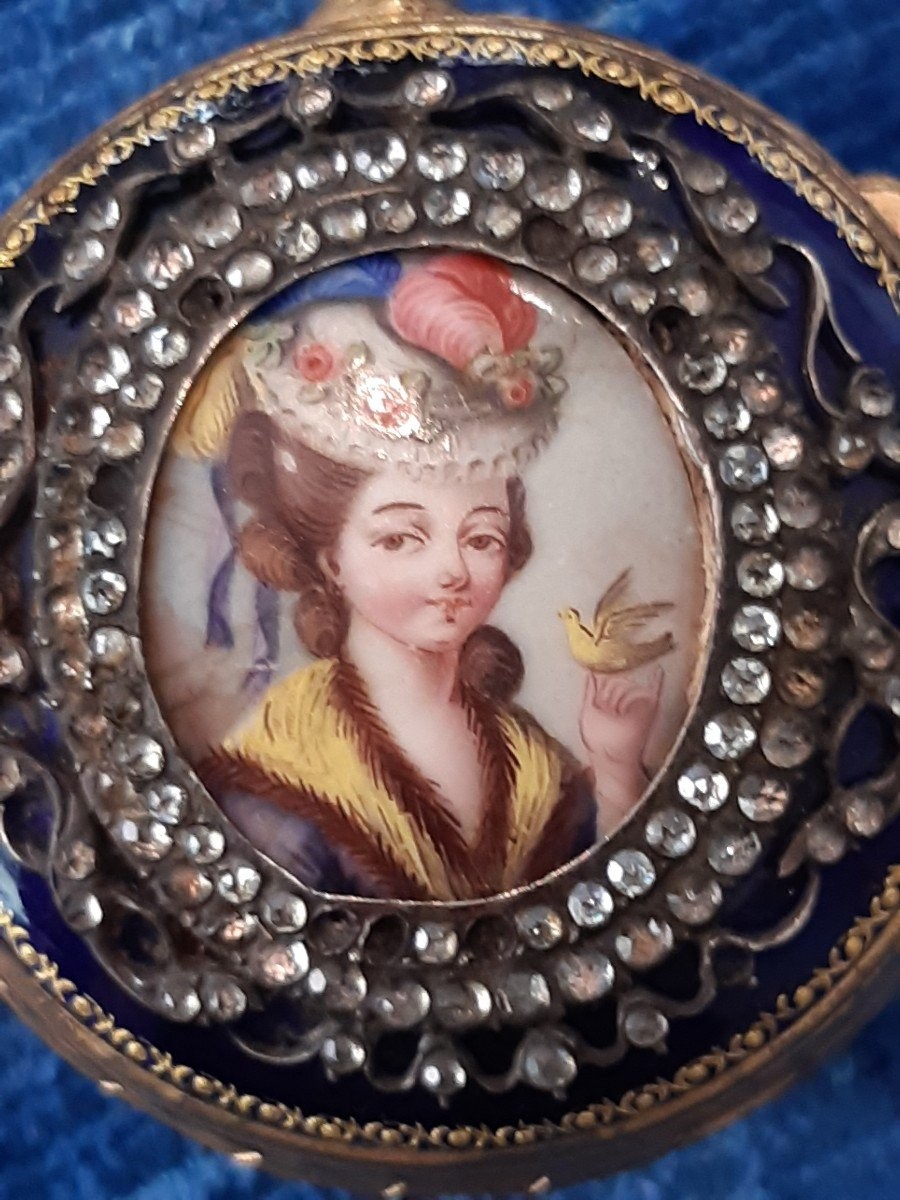 orologio da tasca doppia cassa in oro e smalti-photo-1