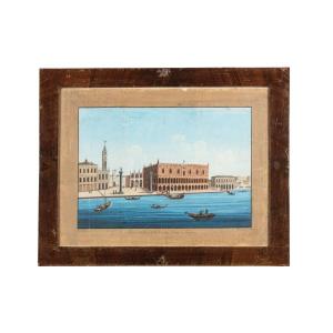 Vista di Venezia ,gouache su carta, Guarrasi 1871