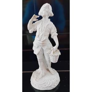 Elegante scultura settecentesca in biscuit di Sevres