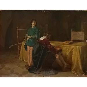 Dipinto ottocentesco italiano,olio su tela