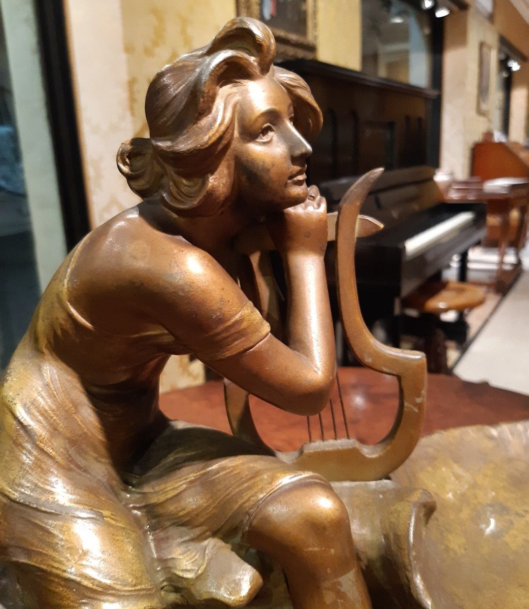 scultura "giovane ninfa" di A. de Raudery -photo-2