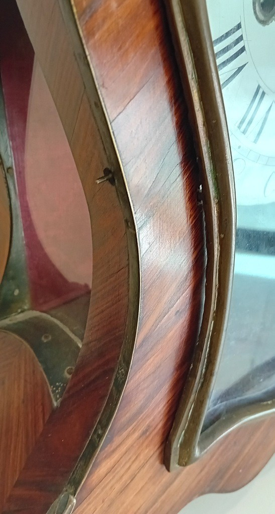 antico orologio Luigi XV  in ebano violetto e bronzo dorato-photo-1