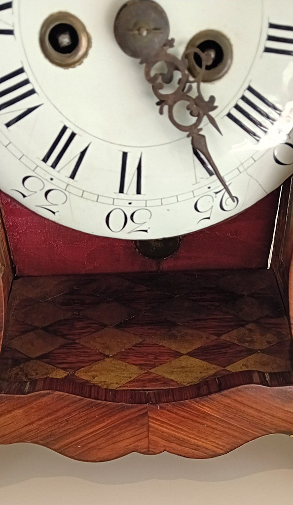 antico orologio Luigi XV  in ebano violetto e bronzo dorato-photo-2
