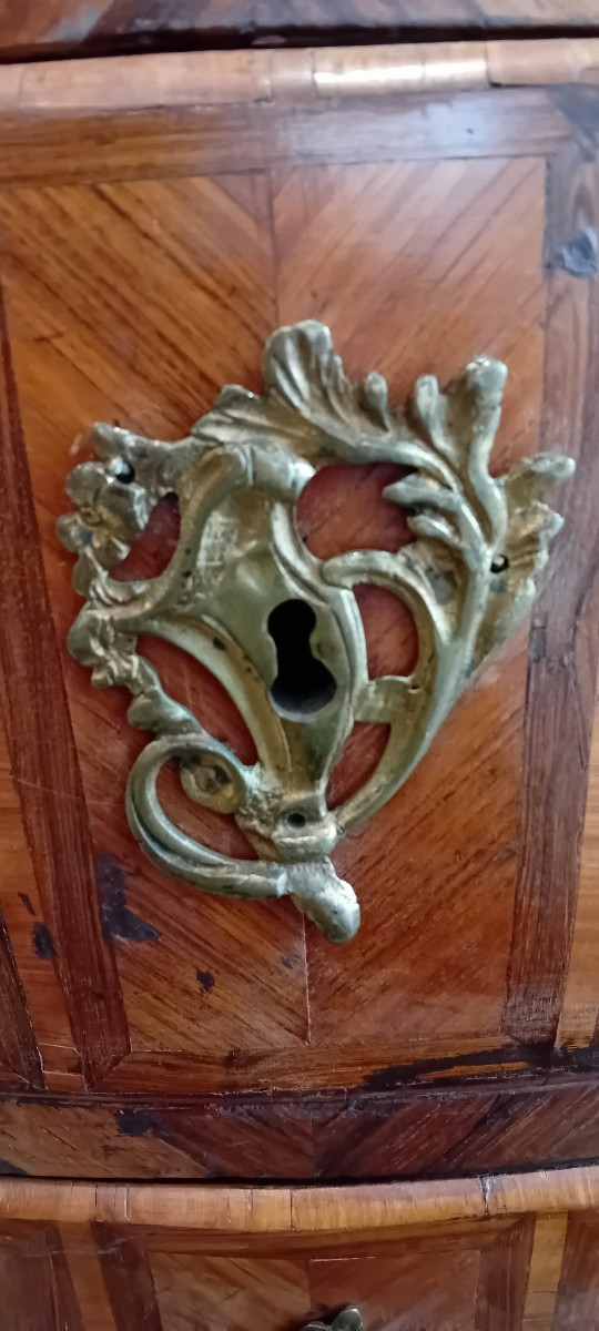 antico cassettone Luigi XIV in ebano violetto e legno di rosa-photo-1