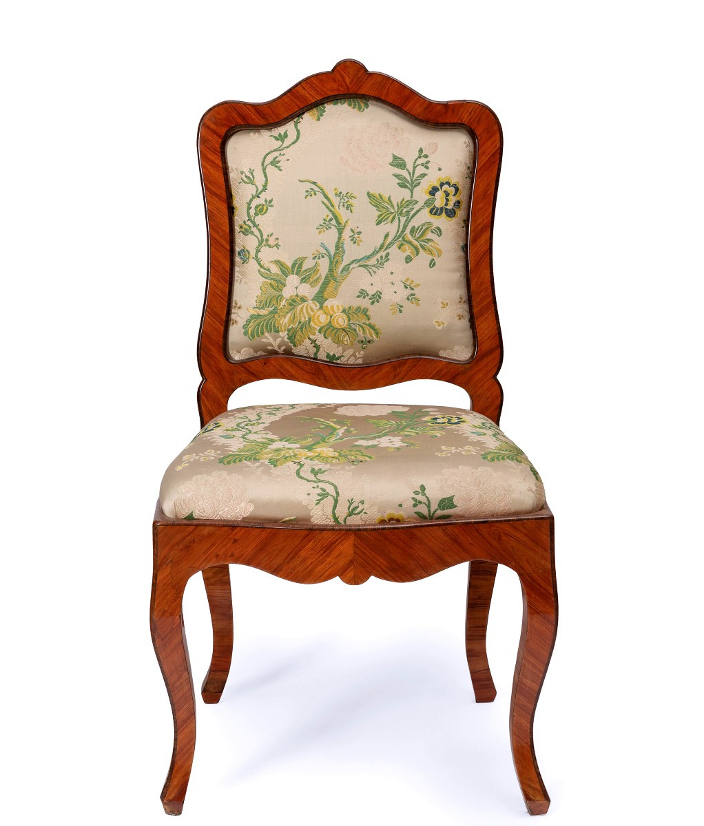 quattro sedie stile Luigi XV in legno di rosa e ebano-photo-2