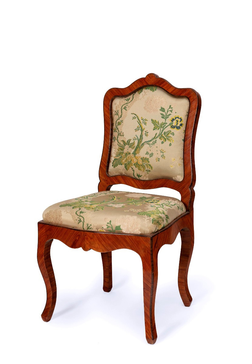 quattro sedie stile Luigi XV in legno di rosa e ebano-photo-3