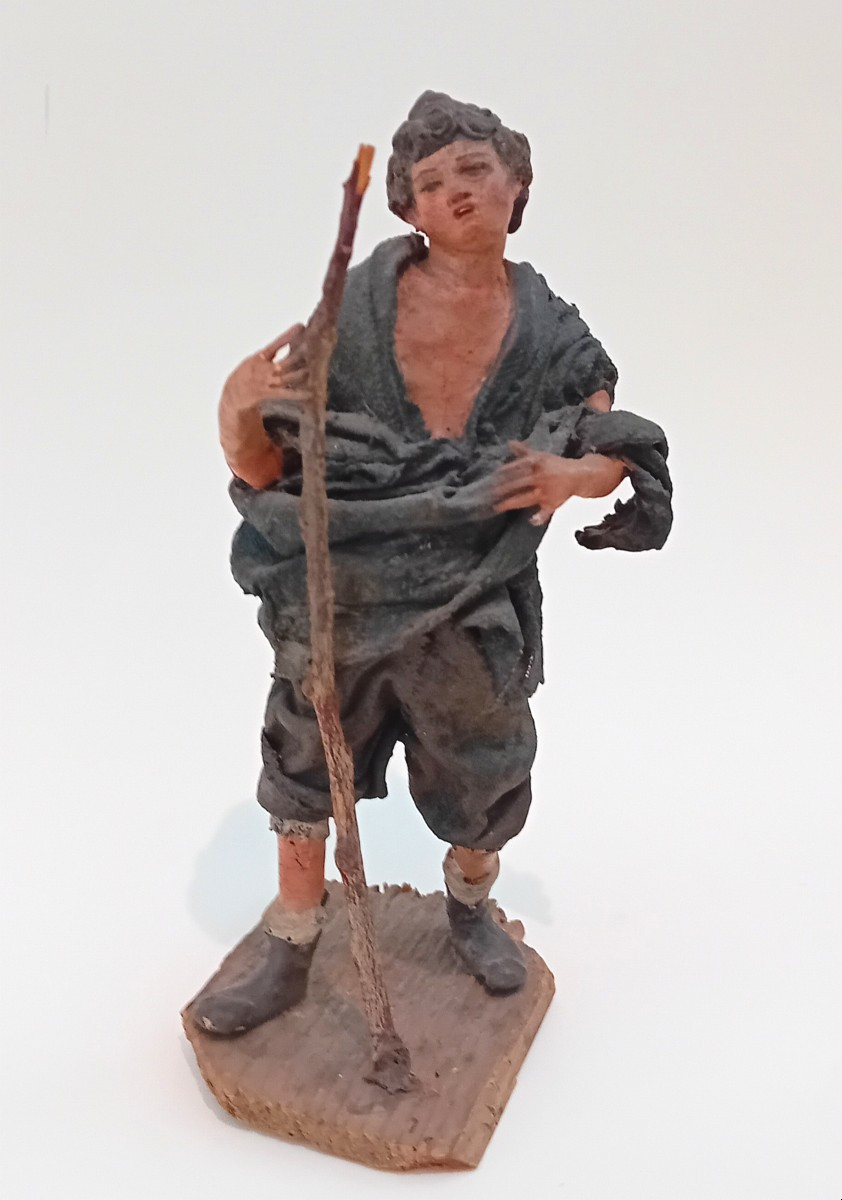 antico pastorello,  personaggio di presepe, di Giovanni Matera-photo-2