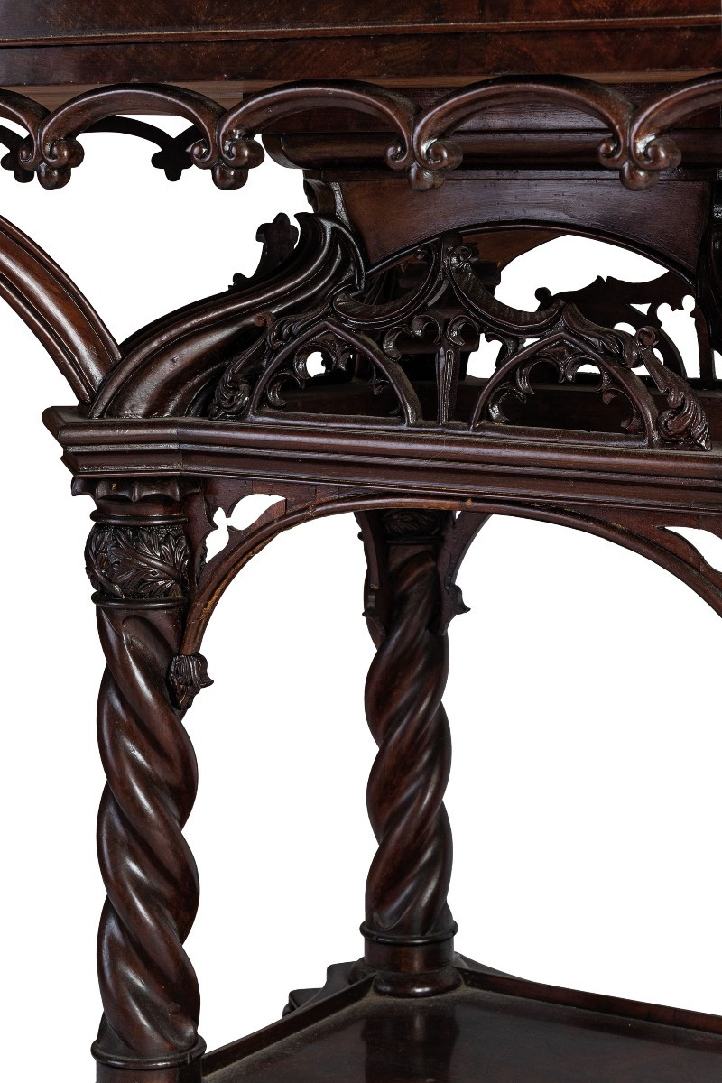 antico tavoli da centro con cassetto, in piuma di mogano-photo-2