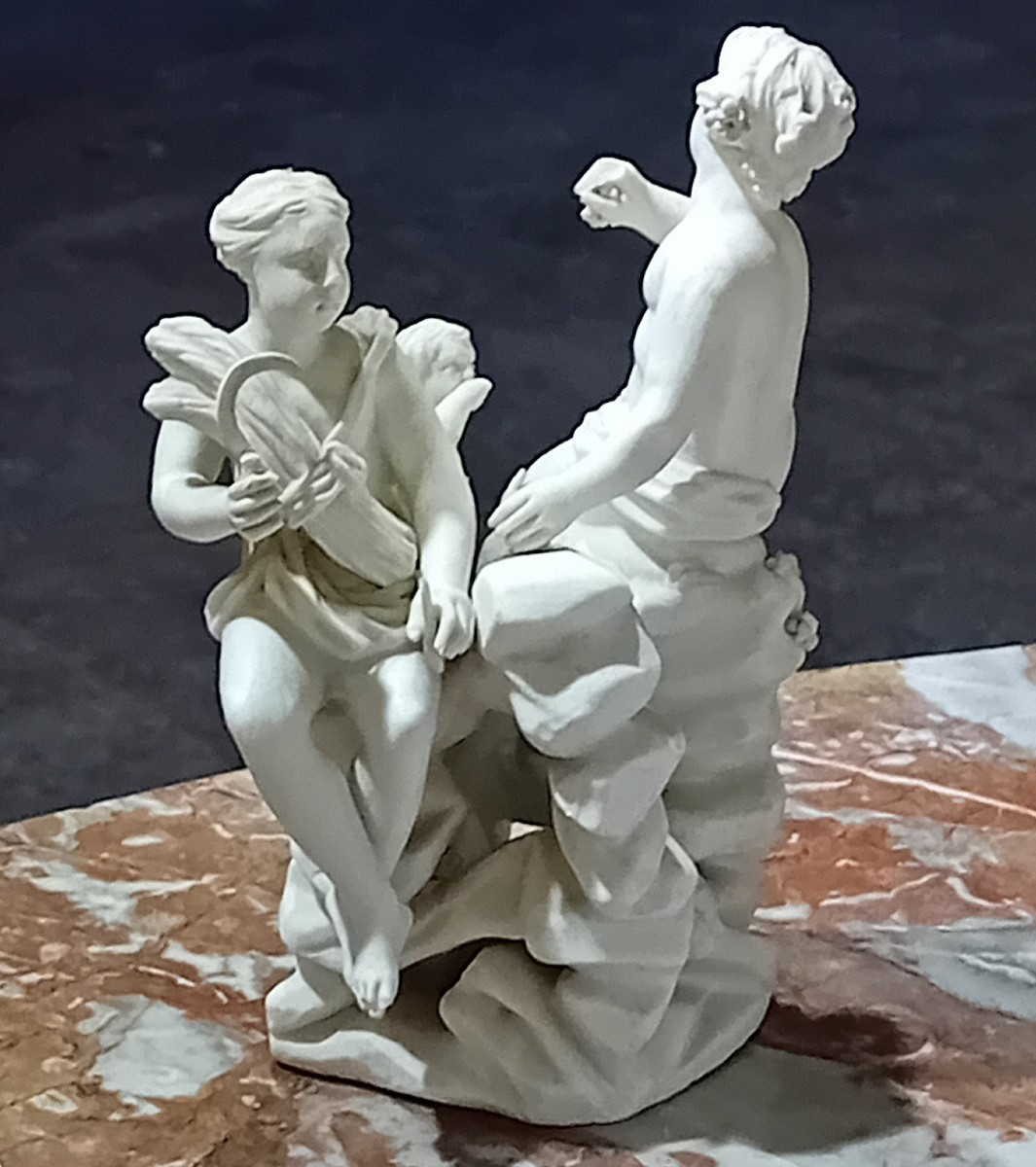 antico gruppo in biscuit bianco, Francia 19th secolo-photo-2