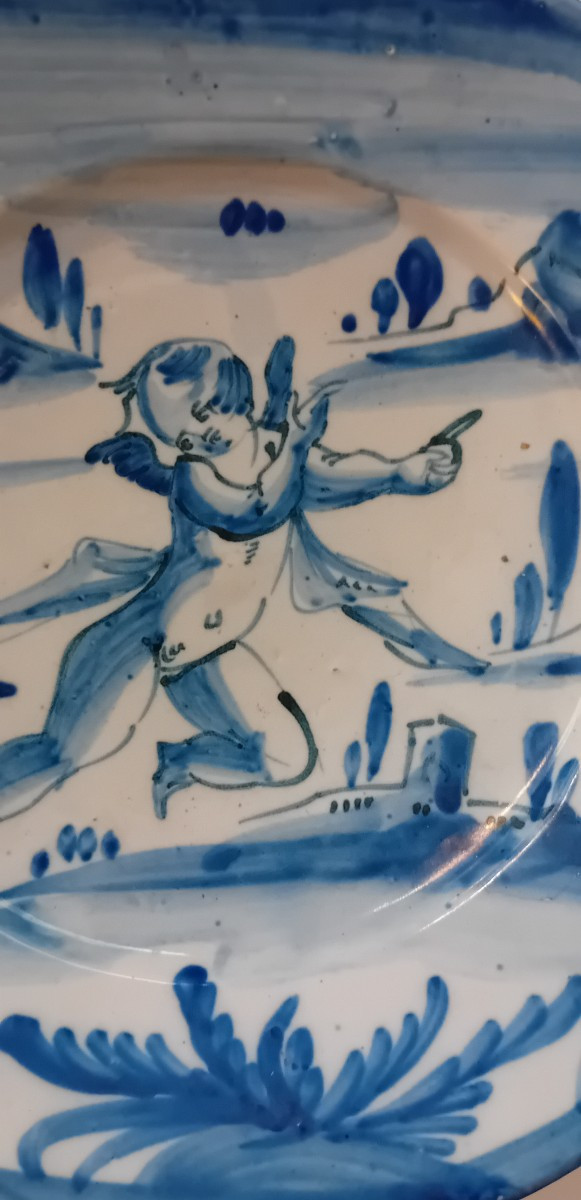 Grande Antico piatto maiolica Genova-photo-2