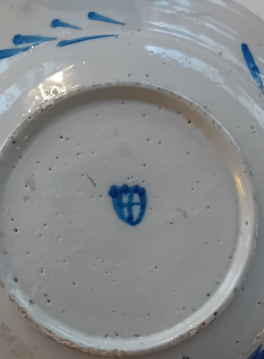 Grande Antico piatto maiolica Genova-photo-4