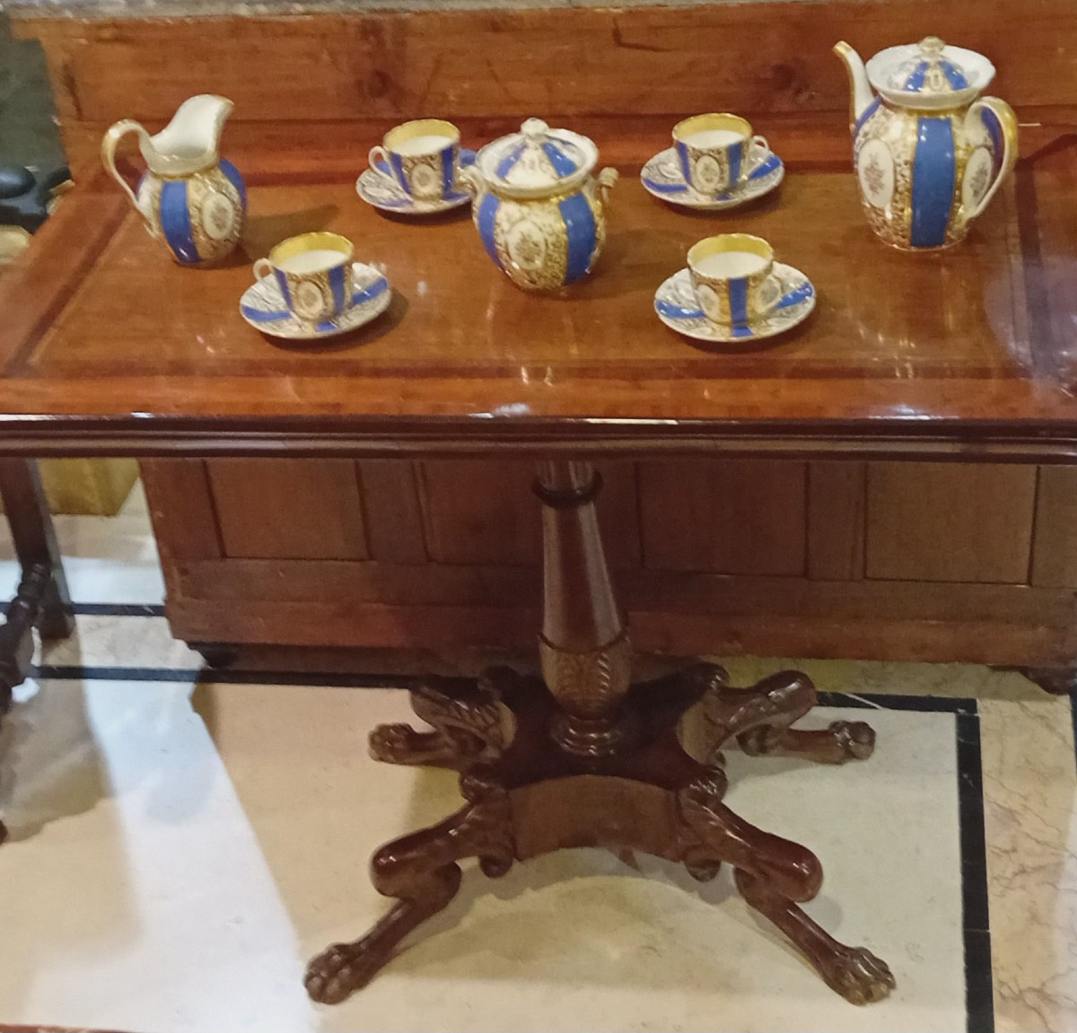 Elegante tavolo  rettangolare da the periodo Impero-photo-2