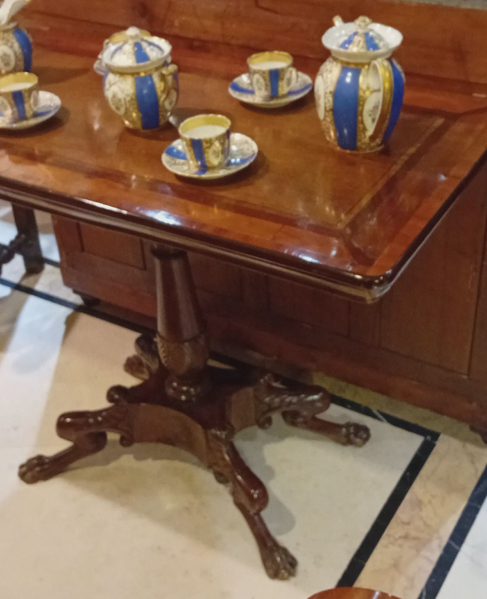 Elegante tavolo  rettangolare da the periodo Impero-photo-3