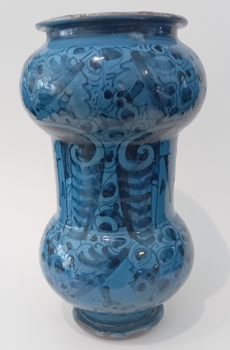 Antica coppia di vasi da farmacia, Faenza XVII ° secolo-photo-2