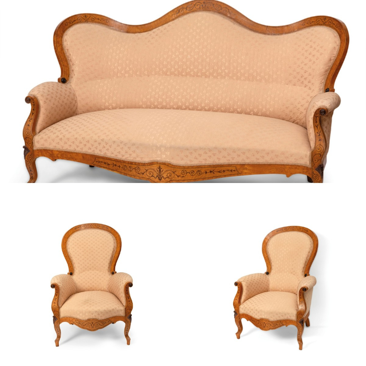 antico salotto Carlo X°,manifattura italiana 