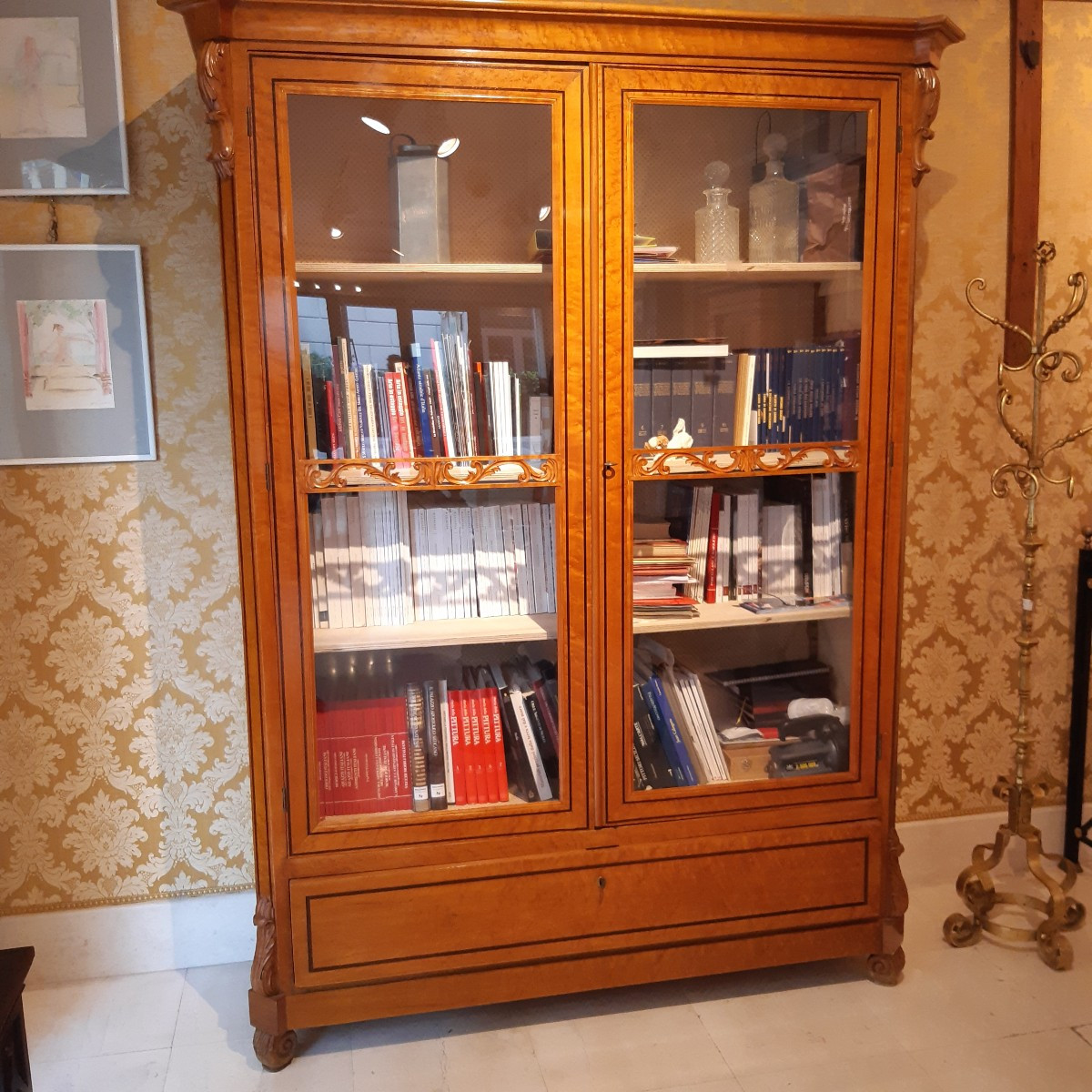 antica libreria Carlo X° in acero, 1830 circa