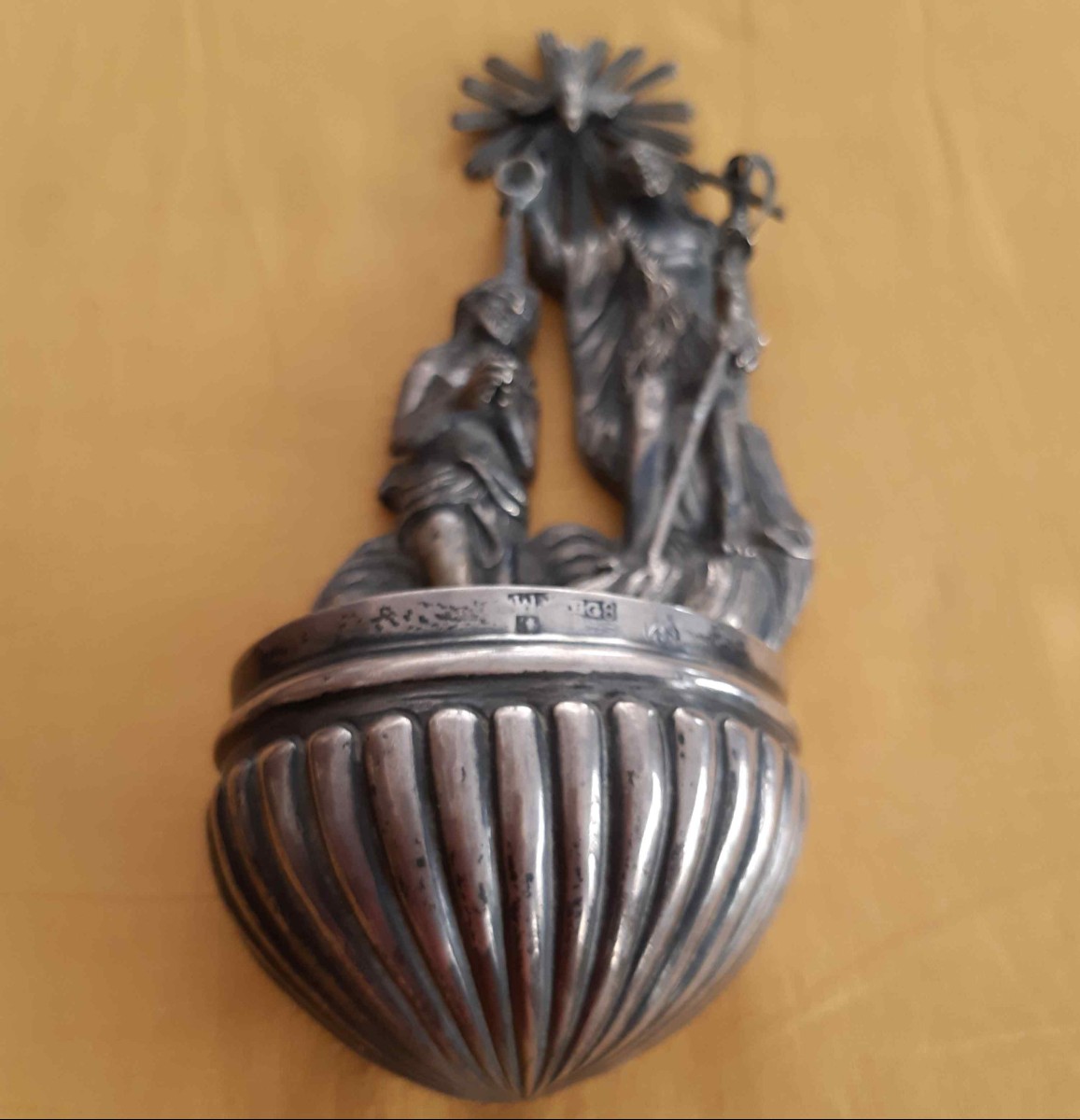 Antica aquasantiera in argento fuso, Palermo XVIII° secolo-photo-3