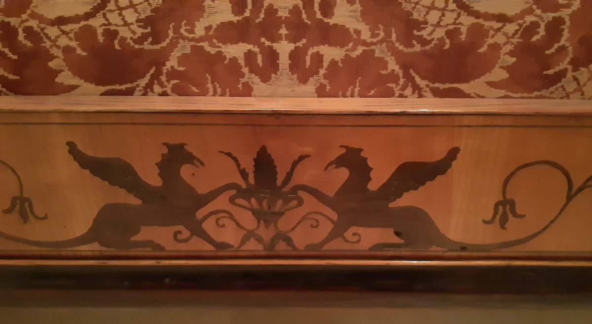 Antico divano intarsiato Carlo X°-photo-2