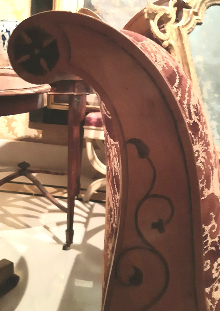 Antico divano intarsiato Carlo X°-photo-4