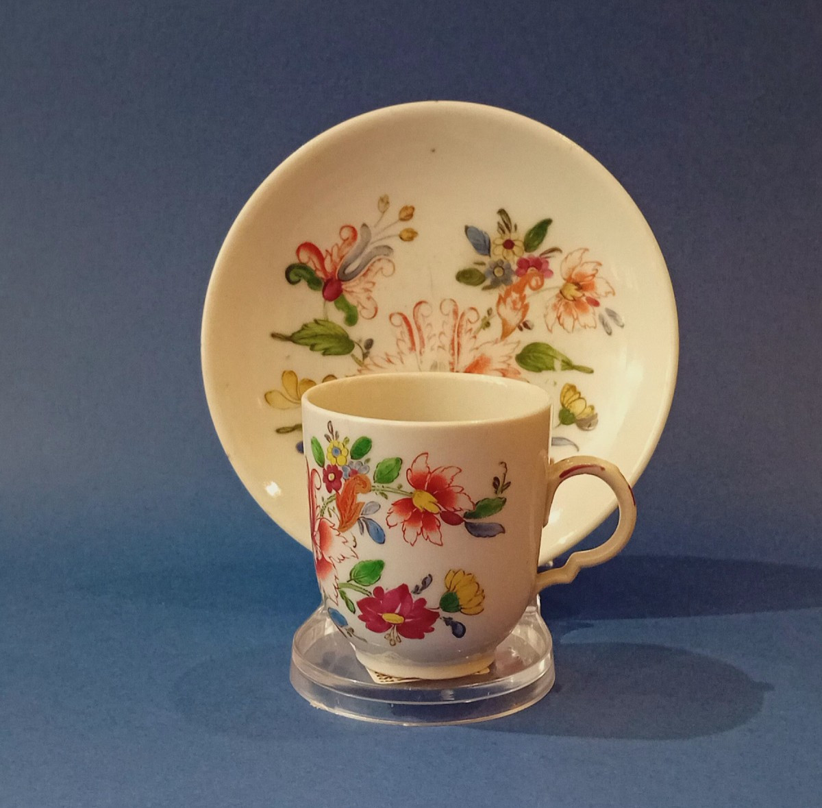 tazzina con piattino Doccia, manifattura Ginori, 1770 circa