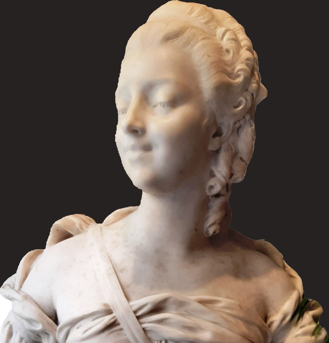 scultura in marmo raffigurante Dama