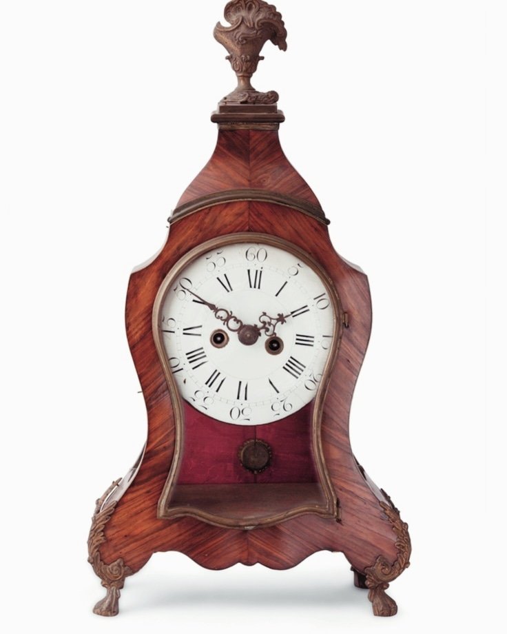 orologio in ebano violetto e bronzo dorato Luigi XV