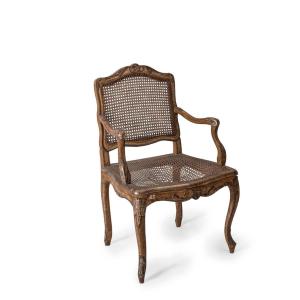 antica poltrona Luigi XV in legno laccato