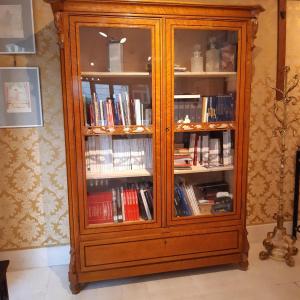 Antica libreria Carlo X° in acero, 1830 circa