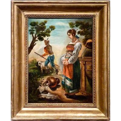 Pastoral Scene - Tyrol Switzerland - 1840