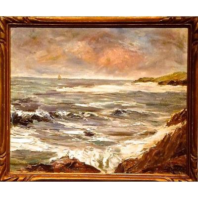 Sea Side; Waves Signed Bieler 37