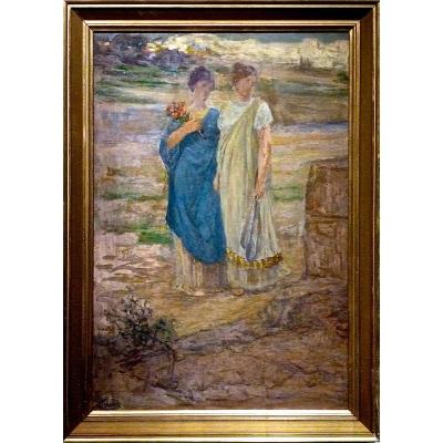Visitation By Henri Georges Charrier (1859-1950)