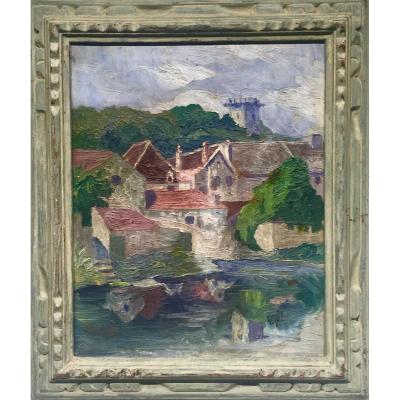 Roger Rouffiange (20th Century) - Reflections Of The Seine