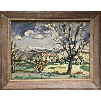 Venance Curnier (1885-1971) - Farm In The Monts Du Lyonna
