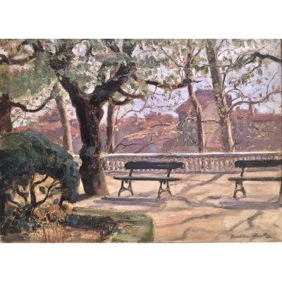 Garden In Castres - Madeleine Plantey (1890-1985)