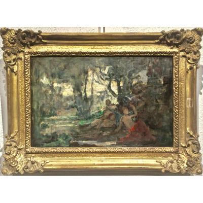 Triptyque Of Impressionist Pochades XIXth No Signed