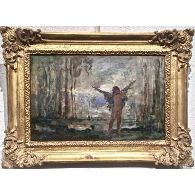 Triptyque Of Impressionist Pochades XIX - Unsigned