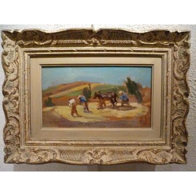 Segovia 1934 - Threshing Wheat By Marguerite Porter