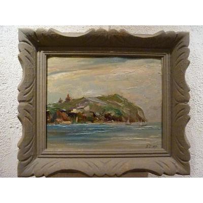 Marine datée 1897 d'Eugène Paul Ullmann (Ecole Américaine)