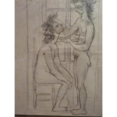 Not Signed Drawing Of Two Characters