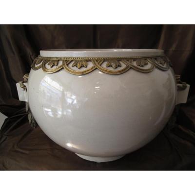 A Cache Pot In Faience