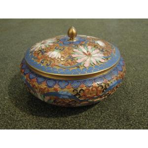 Bonbonnière Or Jar With Lid In Cloisonné Enamel, China Late 19th Century