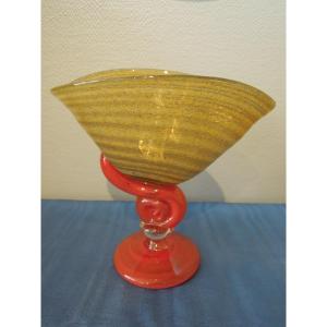 Multi-colored Glass Bowl By Romanian Glassmakers Carmen And Horia Puşcariu - Romania